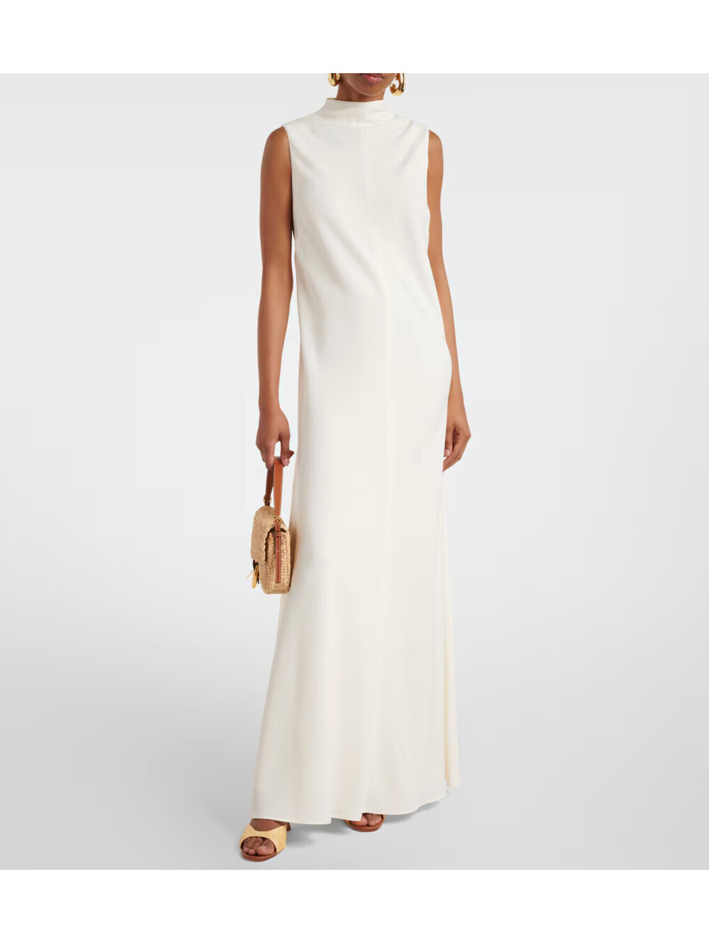 NWT $600 Staud Araya Ivory Designer Wedding Bridal Maxi Dress Gown Sz XS
